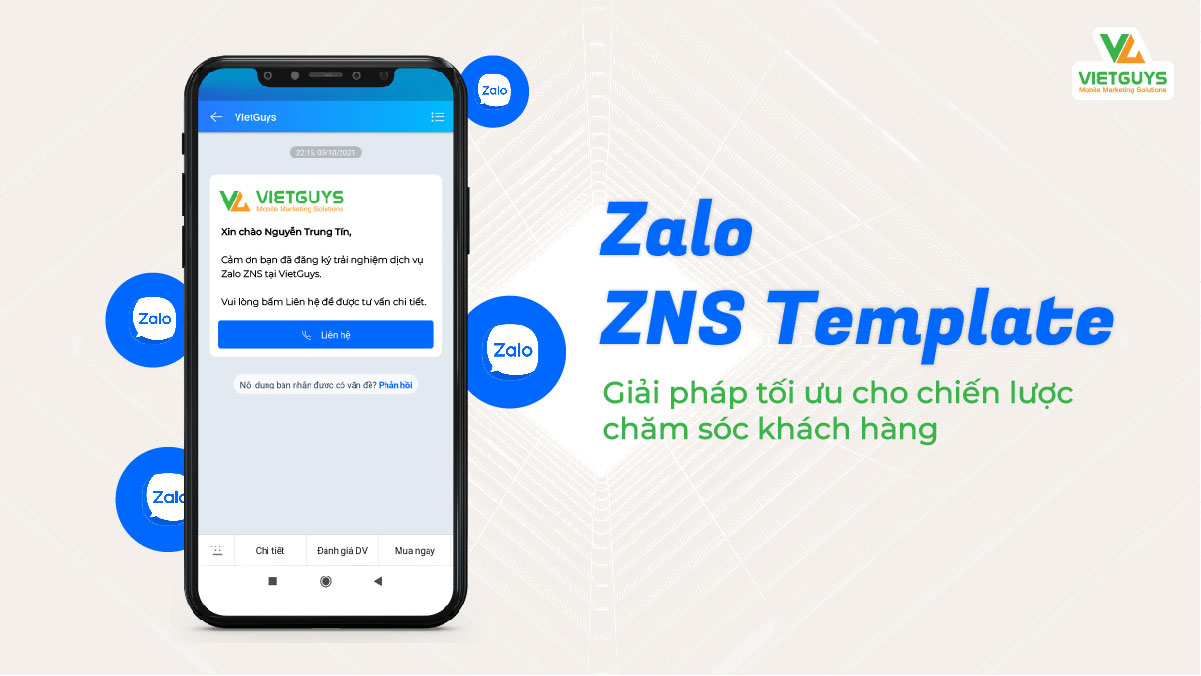 Dịch vụ Zalo ZNS Template.