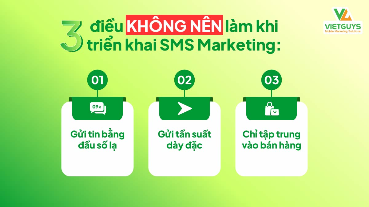Không nên làm gì khi triển khai SMS Marketing