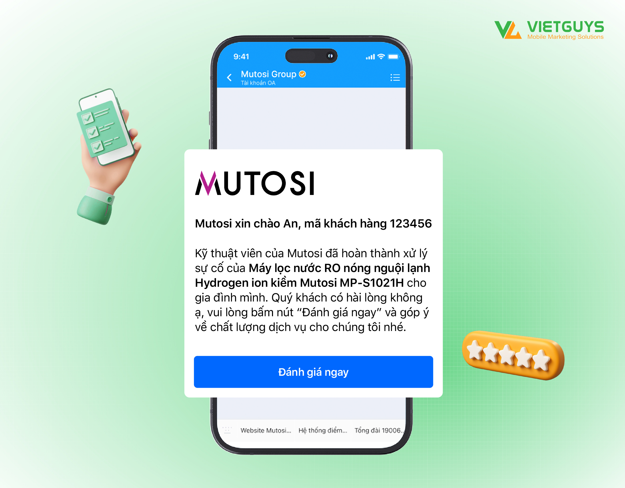 ZNS khảo sát khách hàng.