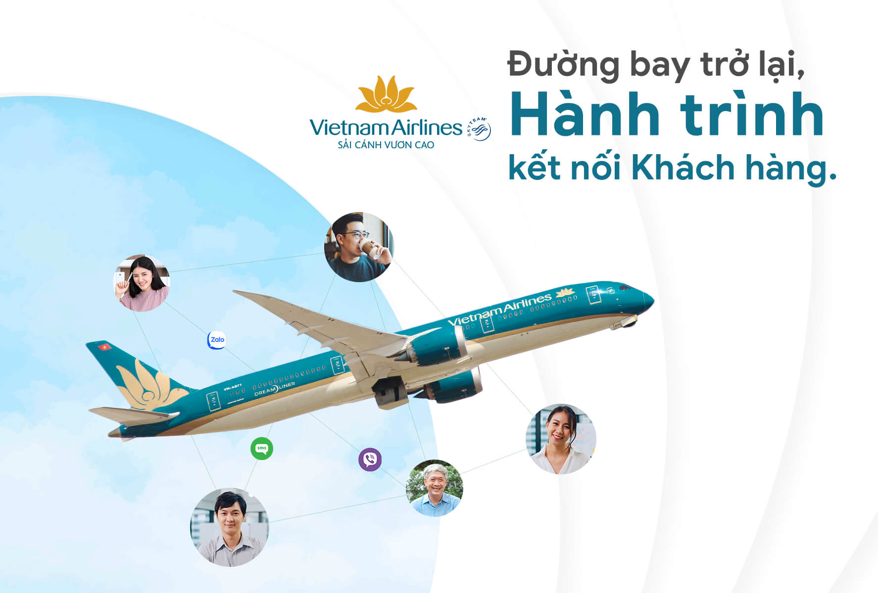 Vietnam Airlines - Thu hẹp khoảng cách đến Khách hàng chỉ bằng 1 dòng tin nhắn